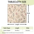 thumbnail image 2 of Pioneer Flower Floral Print Pattern Square Fitted Tablecloth with Elastic Edge,Square Table Cover,Washable Elastic Table Cover for Home Kitchen Party Decor 34"x34", 2 of 6