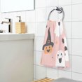 thumbnail image 3 of Yayeee 100% Cotton Hand Towels for Bathroom 16" x 28" Soft Absorbent Kitchen Towel, Pastel Pink Halloween, 3 of 7