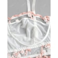 thumbnail image 3 of Conjunto de Bralette de Malla de Bordado Floral de Talla Grande Rosegal  Lencería de talla grande, 3 of 5