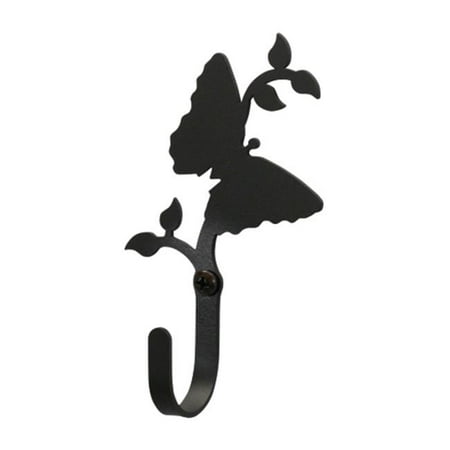 

Village Wrought Iron WH-38-S Butterfly Wall Hook Small - Black
