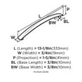 thumbnail image 6 of Amerock Extensity 12 in (305 mm) Center-to-Center Oil-Rubbed Bronze Appliance Pull, 6 of 7