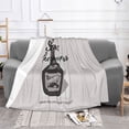 thumbnail image 2 of XMXT Throw Blanket, Cartoon Wine Bottle Printing Machine Washable Blankets for Sofa, 60 x 50 inches Gray, 2 of 9