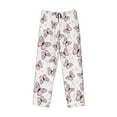 thumbnail image 4 of Balery Pink Butterflies (2) print Men's Pajama Pants,Ultra Lightweight Pjs,Lounge Pant-Small, 4 of 9