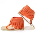 thumbnail image 5 of Infant Baby Girls Tassel Sandal Summer Shoes Anti-slip Newborn Prewalker Tassel Casual Baby Soft-soled Sandal Child Girls Casual High Quality Kids Shoes,Orange, 6-12 M, 5 of 7