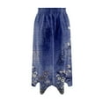 thumbnail image 4 of YUEJUIR Skirts Boho Skirts for Women Trendy Summer Flowy Floral Midi Skirts with Pockets Lightweight Drawstring High Waisted Skirts Floral Maxi Skirt Boho Skirt (Dark Blue,S), 4 of 4
