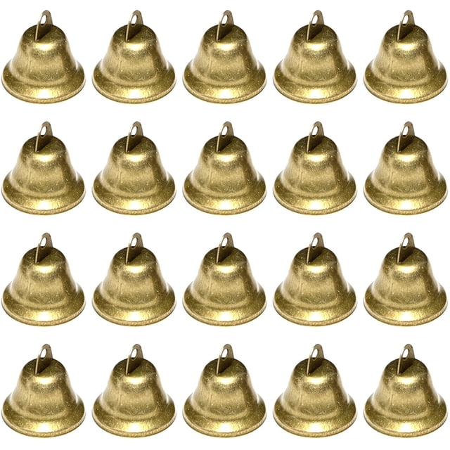 Campanas pequeñas Rawiri, 20 piezas de campanas pequeñas vintage para decoraciones de festivales de bodas, campanas navideñas para árboles de Navidad, campanas de metal para llaveros de puertas,
