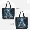 thumbnail image 2 of Fotbe Forest Meditating Goat Bolsa Tote con Estampado para Mujer, Bolsos con Cremallera, Bolsa de Hombro Casual de Gran Capacidad con Bolsillos Internos, 2 of 7