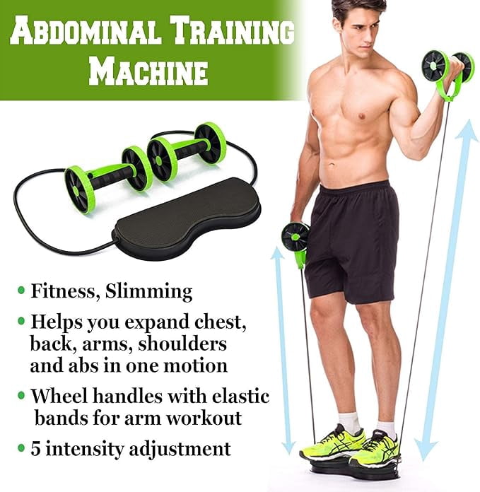 Home Gym Abs Roller Exercise Body Fitness Abdominal Training Workout Machine Equipment