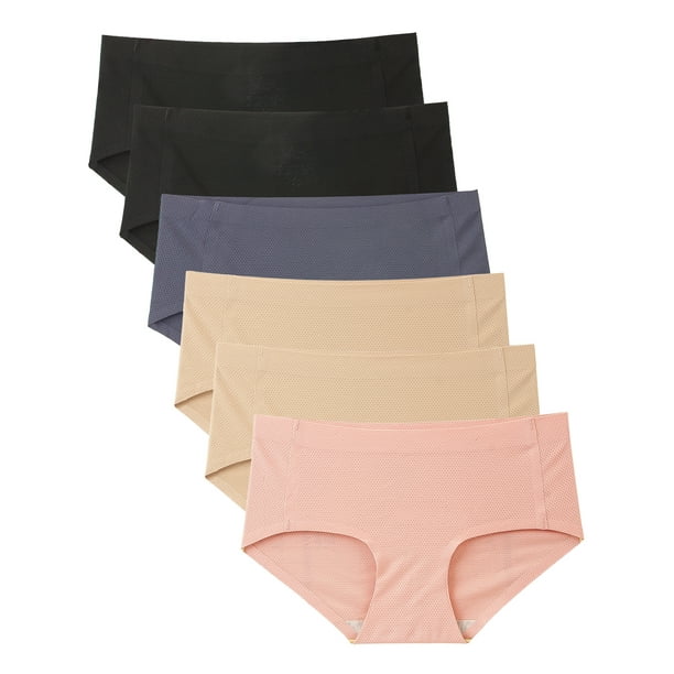 Barbra Women's Panties Seamless Laser Cut Bikini Small to Plus Multi-Pack - Walmart.com