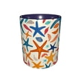 thumbnail image 2 of Starfish Shells Coffee Mug Fun Custom Ceramic Mugs 11oz Navy Blue, 2 of 5