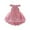 0-Pink152, variant on Byoo Newborn Girls Elegant Lace Dress Short Sleeve Formal Tiered Princess Ball Gown,White