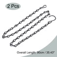 thumbnail image 2 of Unique Bargains 90cm Extension Lighting Chain S Hook Hanging Chains Black 2 Pack, 2 of 6
