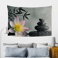 thumbnail image 6 of Shiartex Flowers Rocks Bamboo Plant Print Wall Tapestry Art 60*40in, 6 of 6