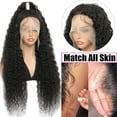 thumbnail image 4 of Water Wave Lace Front Wigs Human Hair 13X4 Lace Frontal Wig Pre Plucked With Baby Hair 180% Density Brazilian Virgin Human Hair Curly Wigs for Black Women Wet and Wavy Human Hair Wigs（22 Inch）, 4 of 6