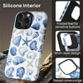 thumbnail image 5 of FKBRCL4U for iPhone 16 Pro Compatible with Magsafe Case Blue Ocean Seashell Star Beach Summer Pattern for Girl Boy Full Body Magnetic Design Soft Silicone Protection, 5 of 7