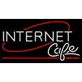 thumbnail image 1 of Deco Style White Internet Cafe LED Neon Sign 13 x 24 - inches, Clear Edge Cut Acrylic Backing, with Dimmer - Bright and Premium built indoor LED Neon Sign for Computer & Electronics store decor., 1 of 7