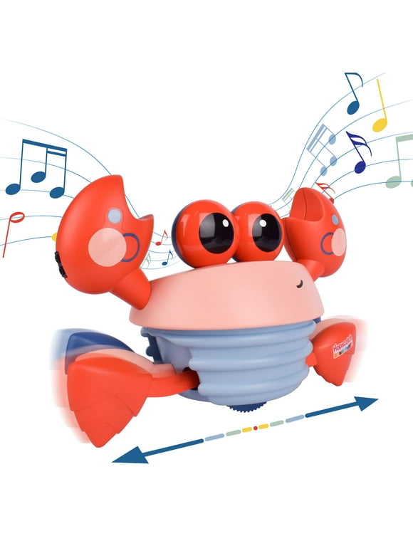 Hopscotch Lane Musical Crawling Crab, Red Dancing Toy, Babies and Toddlers, Unisex, Ages 6+ Months