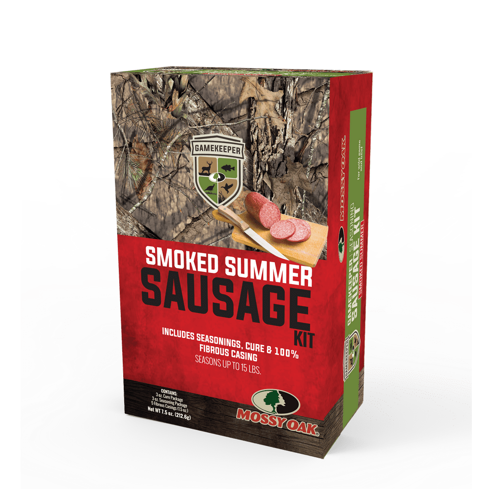Mossy Oak GameKeepers Smoked Summer Sausage Kit, Seasons up to 15 Lb