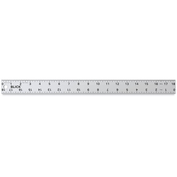 Blick Aluminum Non-Slip Ruler - 18"