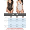 thumbnail image 2 of BadPiggies Women Teddy Lingerie One Piece Deep V Sexy Lace Babydoll Mini Bodysuit (L, Black), 2 of 4