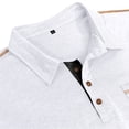 thumbnail image 6 of Resicozy Men's Casual Polo Shirts Classic Button Basic Short Sleeve Shirt Solid Color Tees Fashion Big and Tall Tops with Pockets White 3XL, 6 of 8