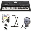 Yamaha PSR-E463 EPY Educational Keyboard Pack with Power Supply, Bolt-On Stand, Headphones, USB Cable, and Instructional Software