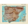 thumbnail image 2 of Di Agostini 24x19 White Modern Wood Framed Museum Art Print Titled - Spain Portugal - Di Agostini 1952, 2 of 4