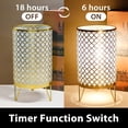thumbnail image 6 of Set of 2 Battery Operated Lamp 9'' High Cordless Table Lamp Battery Powered Lanterns with 6H Timer, 6 of 6