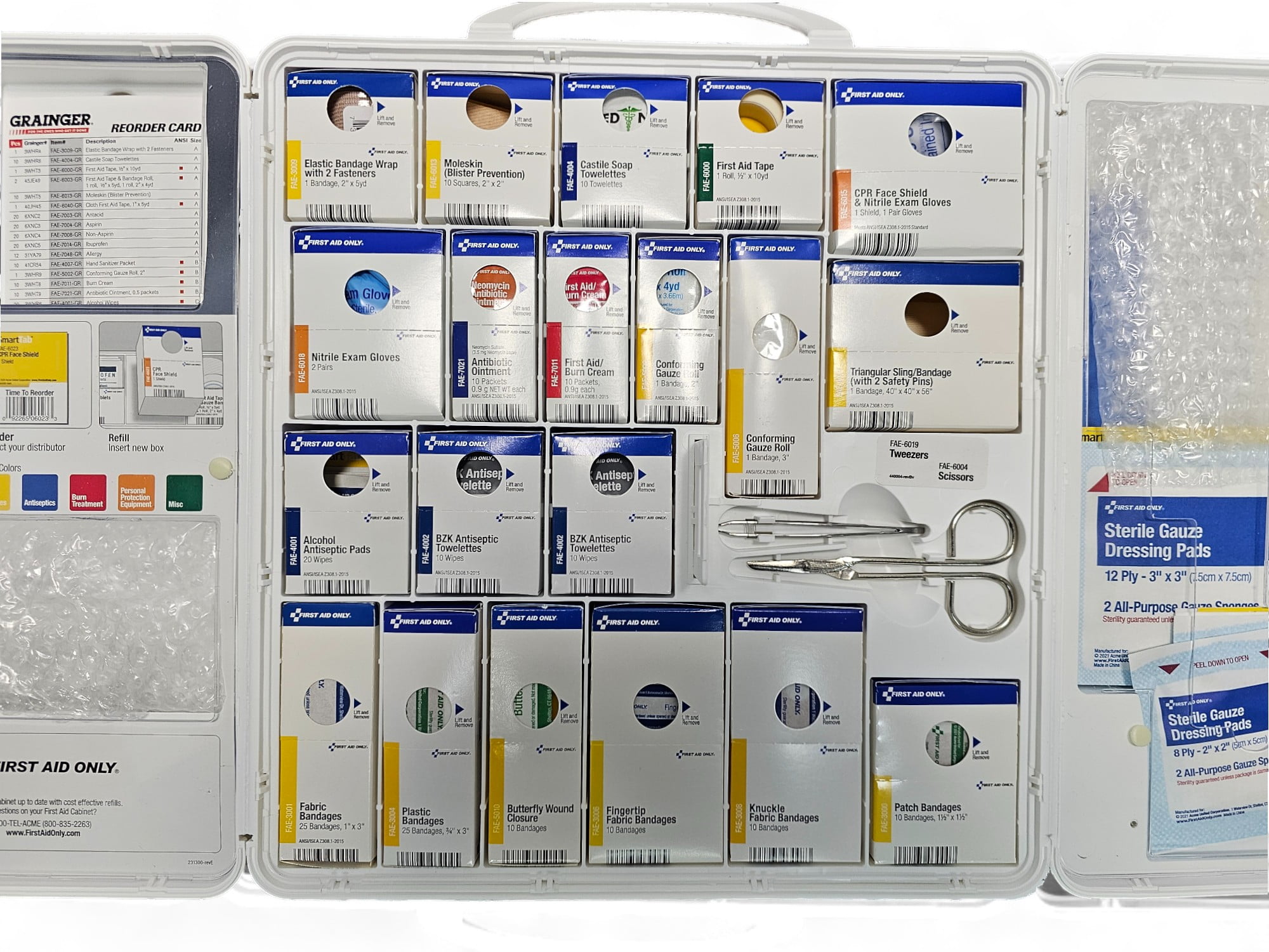 Industrial First Aid Kit Osha Standards: Plastic, 50 Person