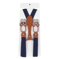 thumbnail image 1 of Tirantes para hombre de doble capa ajustables elásticos cómodos tirantes resistentes para hombres azul marino, 1 of 5