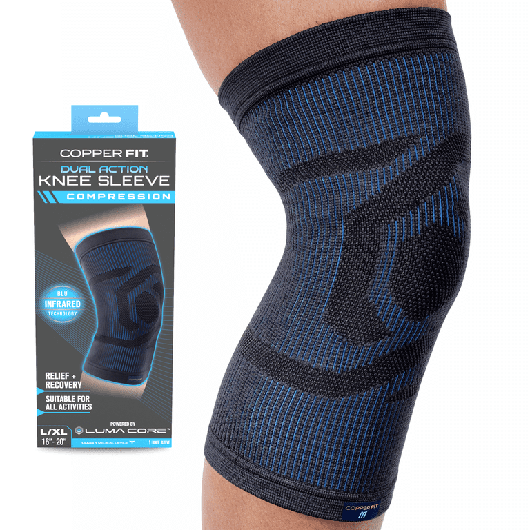 Copper Fit Dual Action Knee Sleeve, L/XL, Black photo 1