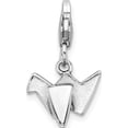 thumbnail image 3 of Sterling Silver Rhodium-Plated Origami With Lobster Clasp Charm Made In China qc9549, 3 of 5