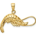 thumbnail image 5 of 14K Yellow Gold Polished 3-D Shrimp Pendant (19 X 30) Made In Peru c2517, 5 of 6