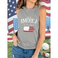 thumbnail image 3 of XCHQRTI Women's 4th of July Tank Tops Graphic USA We The People 1776 Shirts Patriotic Sleeveless Tee, 3 of 7