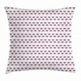 thumbnail image 1 of Thistle Throw Pillow Cushion Cover, Abstract Silhouette Thistles Motif with Watercolor Effect Print, Decorative Square Accent Pillow Case, 16 X 16 Inches, Purple Pale Orange and White, by Ambesonne, 1 of 2