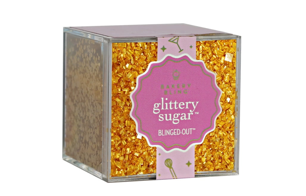 Bakery Bling Glittery Sugar Metallic Gold, 3 oz Bag