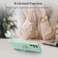 thumbnail image 3 of Case for Samsung Galaxy S22 Ultra 5G, Slim Liquid Silicone Phone Case with 360 Rotatable Ring Holder Kickstand wtih Magnetic Car Mount Gel Rubber Shockproof TPU Bumper Case Cover - Cyan Blue#, 3 of 17