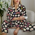 thumbnail image 6 of Sikiie Rainbow Flowers Women's Long-Sleeve Shirt and Full-Length Bottom Pajama Set (s-xxl)-Small, 6 of 7
