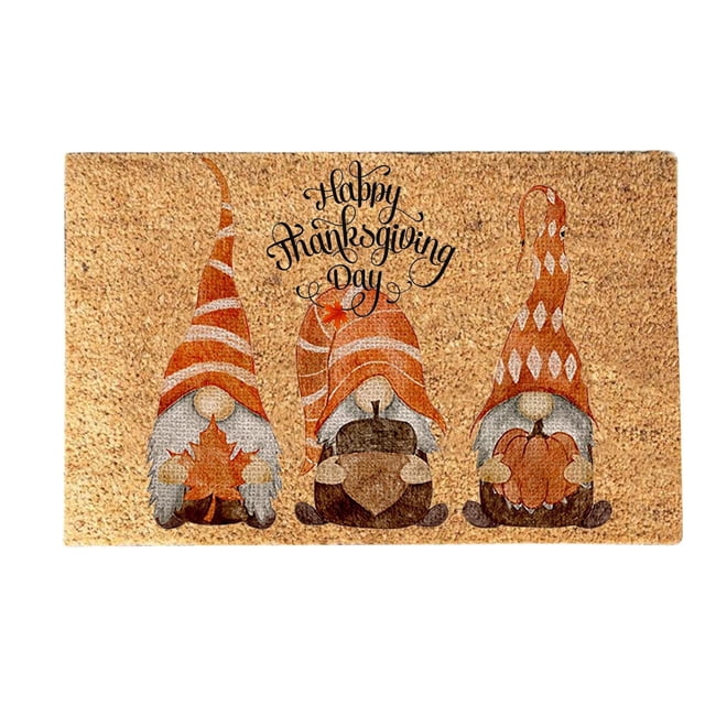 Tapis de Porte Sans Visage Lettre Poupée Jour de l'Action de Grâce 40x60cm