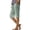 A-Green149, variant on Ttongbb Women Short Pants Elastic Waist Knee Length Straight Leg Side Button Decor Cropped Pants With Pockets Travel Wear