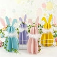 thumbnail image 3 of Sruoe Blue 3D Wooden Easter Bunny Kit, DIY Assembly Rabbit Figurine with Fluffy Feather Accent, Easter Home Decor Tabletop Decoration Farmhouse Gift for Holiday Desktop, 3 of 7