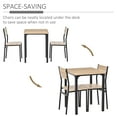 thumbnail image 5 of Dining Tables HOMCOM 3 Piece Dining Table Set for 2, Modern Kitchen Table and Chairs, Dining Room Set for Breakfast Nook, Small Space, Apartment, Space Saving,Wooden Dining Tables, 5 of 9