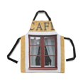 thumbnail image 2 of HATIART Funny Coffee Shop Window Cafe Sign Unisex Adjustable Bib Apron Pockets Women Men Girls Chef Cooking Baking Gardening Crafting, 2 of 2