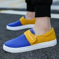 thumbnail image 2 of eileial Men's Slip Ins Hands Free Barefoot Shoes Wide Toe Box Minimalist Canvas Slip on Loafer Zero Drop Sole Sneakers Natural,Yellow 9.5, 2 of 6