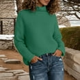 thumbnail image 2 of Wdgfv Acrylic Pullover Sweater Women Elegant Winter High Neck Knitted Pullover Sweater Long Sleeve Rolled Edge Turtleneck Top For Cozy, 2 of 4