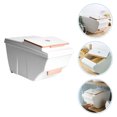 thumbnail image 3 of Práctico contenedor de arroz, cubo de arroz sellado para el hogar, soporte de almacenamiento de harina de plástico HOMEMAXS 13189559-MX, 3 of 6