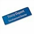 thumbnail image 3 of PlaqueMaker Custom-Engraved Business Name Tag/ID with Magnet, Pin, or Tape Sky Blue w/White Engraving, 3 of 4