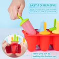 thumbnail image 3 of Moldes para helados Miaowoof de silicona con 8 cavidades para niños pequeños con palitos, 3 of 7