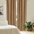 thumbnail image 2 of Ambesonne Kente Pattern Window Curtains, Brown, Each 28" W x 95" L, Pale Brown Brown, 2 of 4