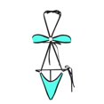 thumbnail image 3 of Blmnix Womens Bathing Suits Bikini Swimsuits Sexy Swimsuits One Piece Bathing Suits Halter Sexy Bathing Suit for Women,Free Size, 3 of 4